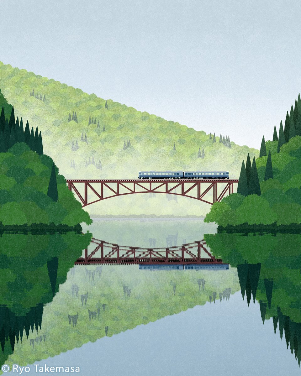 takemasaryo's tweet image. Fresh Green at the Lake (2025)
Art Print: inprnt.com/gallery/ryotak…