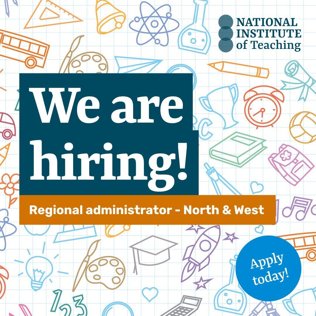 NatInstTeaching's tweet image. We're recruiting a Regional Administrator to join our North & West regional team.
The successful candidate will be able to draw on their strong administrative skills and experience to support the North & West team in being the first line of communication and leading on events…