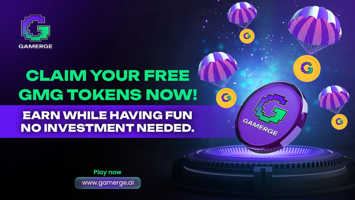 📷 Claim your free GMG tokens today!

Earn while you play—no investment needed.

Visit📷 gamerge.ai 

#gamerge #gmgtoken #cryptotoken #gamefi #cryptoairdrop #playtoearn #cryptogaming