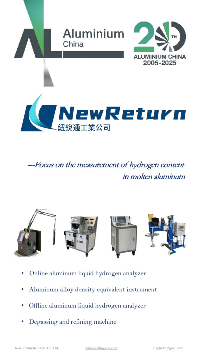 ALUMINIUM CHINA 2025 INDUSTRIALS SHANGHAI 2025
contact me, I will send you the Exhibitor List.

lily@melting-alu.com
WhatsApp:8615640464891

#ALUExpoChina2025 #ShanghaiAluminumExhibition #AluminumIndustryTradeShow
#AluminumExpo #ALUMINUMCHINA #ExhibitorList