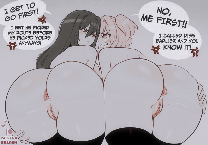 the girls keep arguing.

come stop yuri and natsuki from fighting.