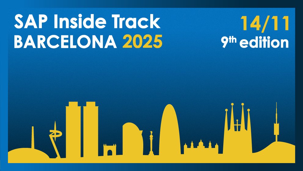 sitbarcelona's tweet image. Hello @SAPCommunity 🎉
We’re pleased to announce the 9th Edition of #SAPInsideTrack Barcelona 2025, happening on November 14th.  Stay tuned!
Blog▶️community.sap.com/t5/barcelona-b…
📢Call for speakers is open▶️docs.google.com/forms/d/e/1FAI…
@SAPdevs @SAPSpain @AUSAPE @SAPInsideTrack