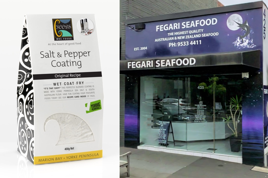 Fegari Seafood in Hampton, Victoria, is a seafood outlet run by Mary &amp; Ari that sells only Australian and New Zealand seafood. They offer fresh New Zealand King Salmon fillets. 🐟

They also stock our range of Salt &amp; Pepper coatings! 🍤

#seafood #buylocal #EatLocal