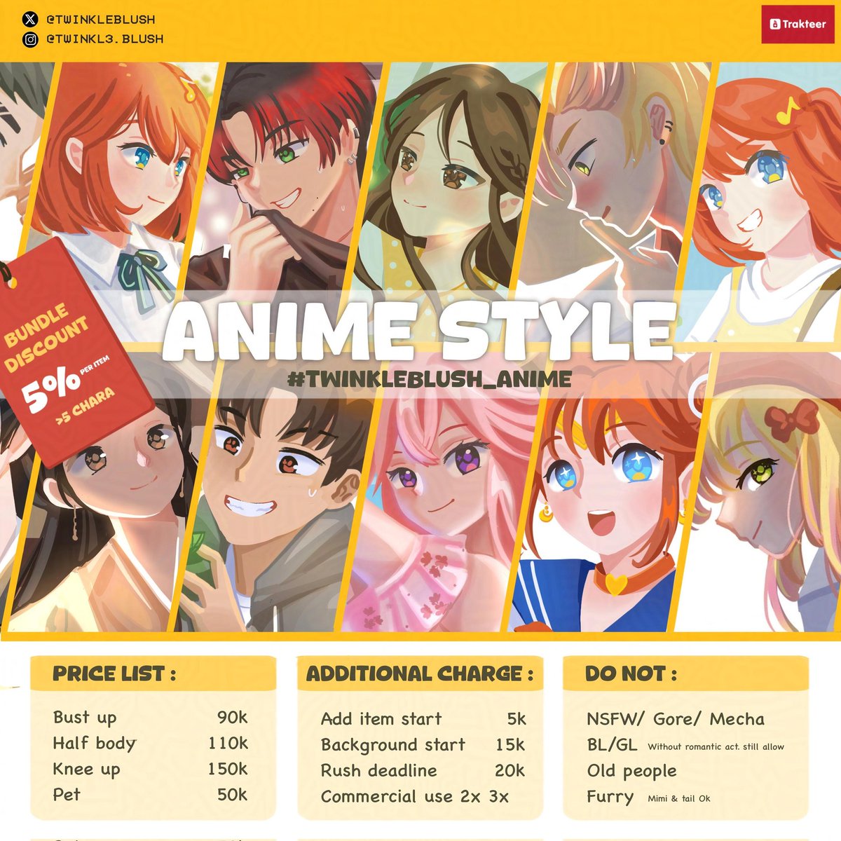 twinkleblush's tweet image. UPDATE‼️

✨Open Commis Anime &amp;amp; Chibi style✨
(Local Only)

Sample dll bisa cek di 
🔗twinkleblush.carrd.co 
#twinkleblush_result
Atau  kalo mau tanya2 boleh Dm aja😉

#opencommission #opencommis #artidn