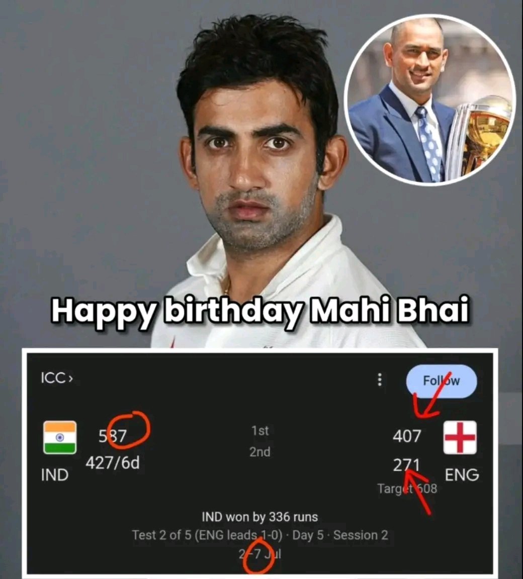 Happy Birthday Mahi bhai..💛❤️
Thala for a reason🙏😂
#mahendrasinghdhoni