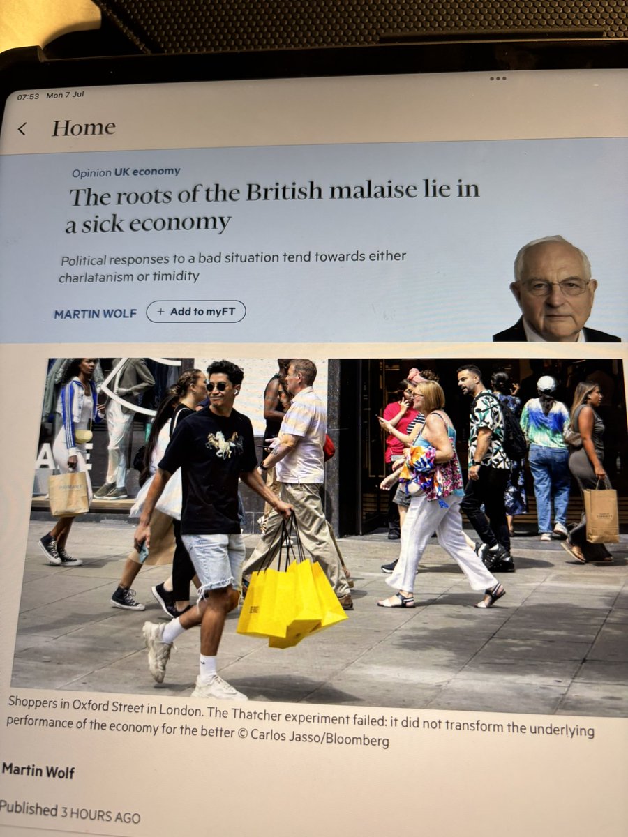 Brigid Laffan (@brigidlaffan) on Twitter photo Sobering analysis from <a href="/FT/">Financial Times</a> <a href="/martinwolf_/">Martin Wolf</a> of British malaise-failing politics, a failing state & a failing economy. The latter the root cause of other ills driven by stagnant productivity Sobering analysis from <a href="/FT/">Financial Times</a> <a href="/martinwolf_/">Martin Wolf</a> of British malaise-failing politics, a failing state & a failing economy. The latter the root cause of other ills driven by stagnant productivity