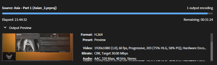 Never, I swear, never has it ever happened to me that a render would take 21 hours. Yeah, I get it, I probably slapped some heavy effect across the whole video, but I really liked it. So if it throws me an error and I have to delete the effect, I might just end it all (in Roblox)