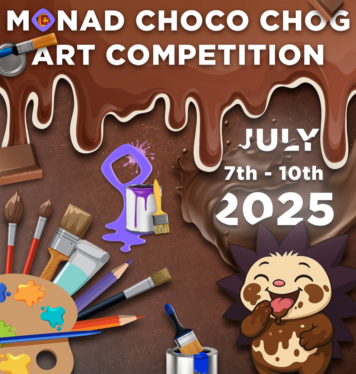 SriLankaNADS 🇱🇰 ☉ (@srilankanads_) on Twitter photo Monad Choco-Chog Art Competition
Theme : Chog X World Chocolate Day
Host : @samanksaman45
Organizer : <a href="/rumesh070/">Dhanushka Rumesh | M☉NAD</a>
Details & Registration Form In The Comment Monad Choco-Chog Art Competition
Theme : Chog X World Chocolate Day
Host : @samanksaman45
Organizer : <a href="/rumesh070/">Dhanushka Rumesh | M☉NAD</a>
Details & Registration Form In The Comment