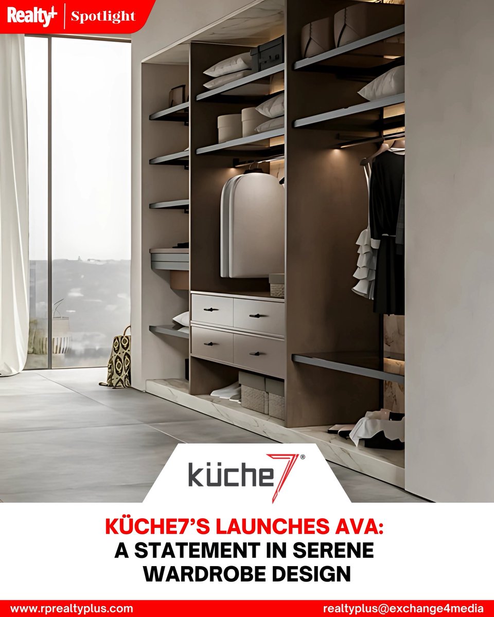 “Minimalism? Check. Smart Storage? Double check.
Küche7’s new AVA wardrobe is what every clean-girl home dreams of. 👗📦”

🔗 rprealtyplus.com/press-room/ser… 

#WardrobeInspo #MinimalLuxury #Kuche7 #InteriorDesign #RealtyPlusSpotlight