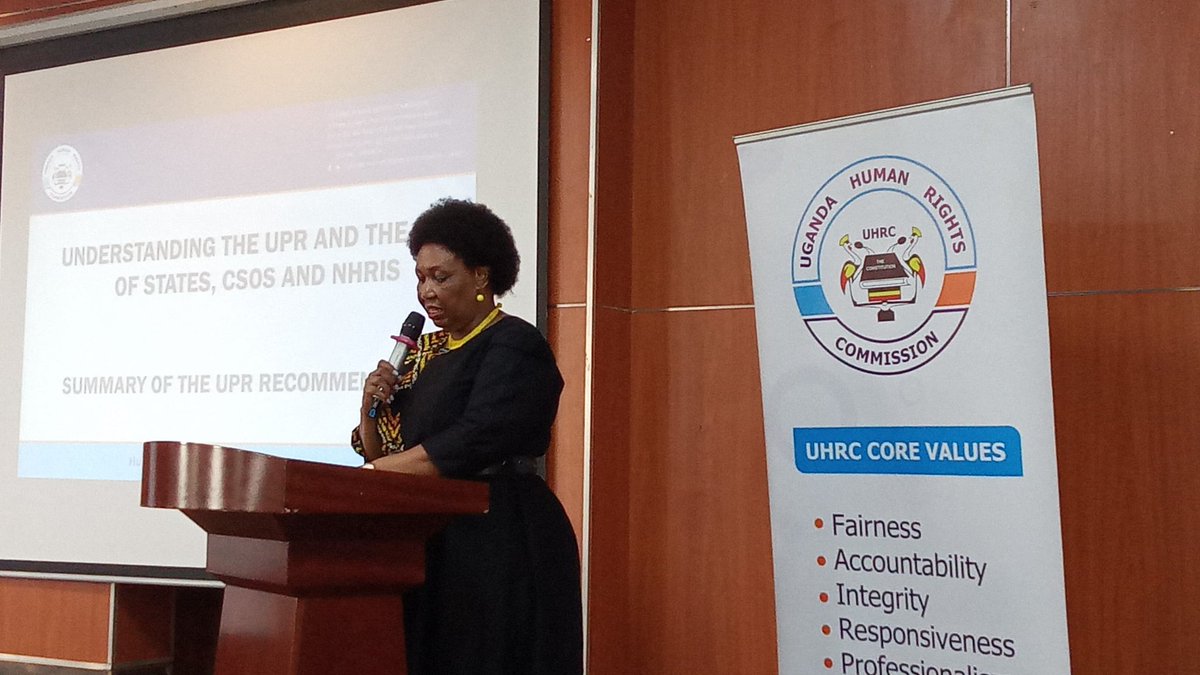 Jackson Ashburg Odng (@jacksonodng) on Twitter photo "Together we can ensure that UPR is not Just a review but a revolution that will help promote accountability, democracy and freedom of expression in uganda" <a href="/ChairpersonUhrc/">Chairperson_UHRC</a> Wangadya Reminds the attendants while delivering opening remarks at the UPR conference at Esella Hotel "Together we can ensure that UPR is not Just a review but a revolution that will help promote accountability, democracy and freedom of expression in uganda" <a href="/ChairpersonUhrc/">Chairperson_UHRC</a> Wangadya Reminds the attendants while delivering opening remarks at the UPR conference at Esella Hotel