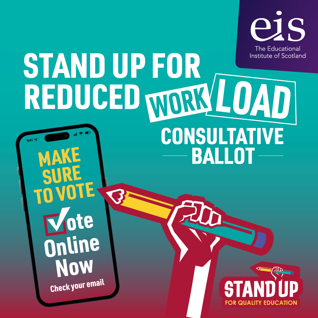 Before you take a well deserved rest this summer don't forget to stand up for reduced workload ✊

1. Vote Now in the consultative ballot ☑️
2. Repost this message to remind others 🔁
3. Relaaaxxx 😎