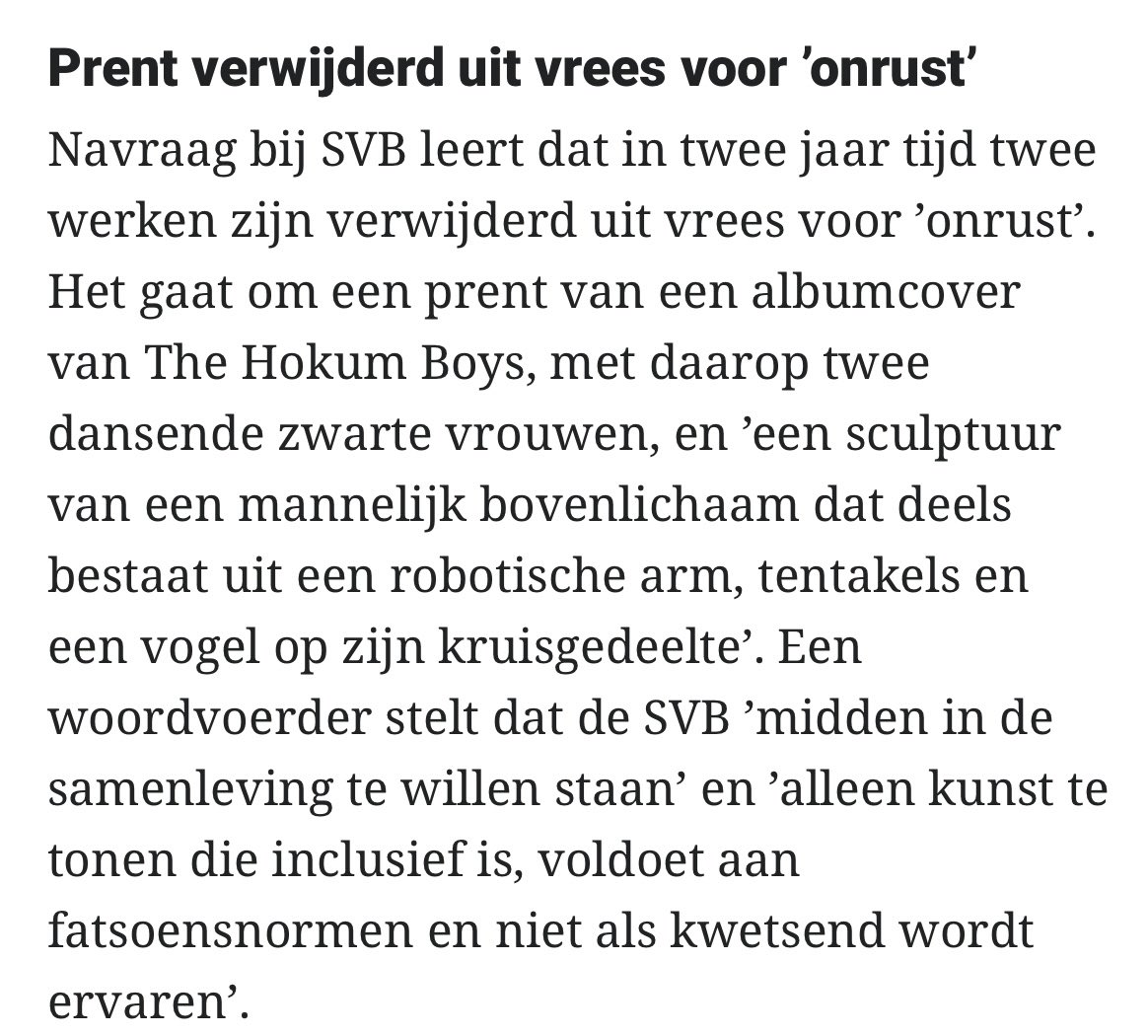 “Kunst die voldoet aan fatsoensnormen” De vijftiger jaren zijn terug. Maar dan vermomd als “nieuwe tijden”.
