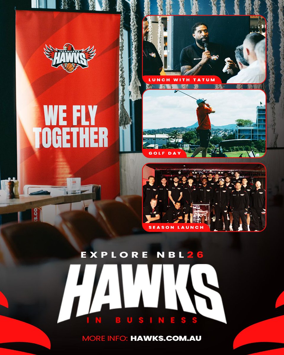 Explore Hawks in Business in NBL26!

HIB is a game-changing corporate network that brings the business community together, sparks real connections, and drives opportunities — all through the fast-paced, team-driven energy of basketball.

buff.ly/BQLlZuY
 
#WeRiseTogether
