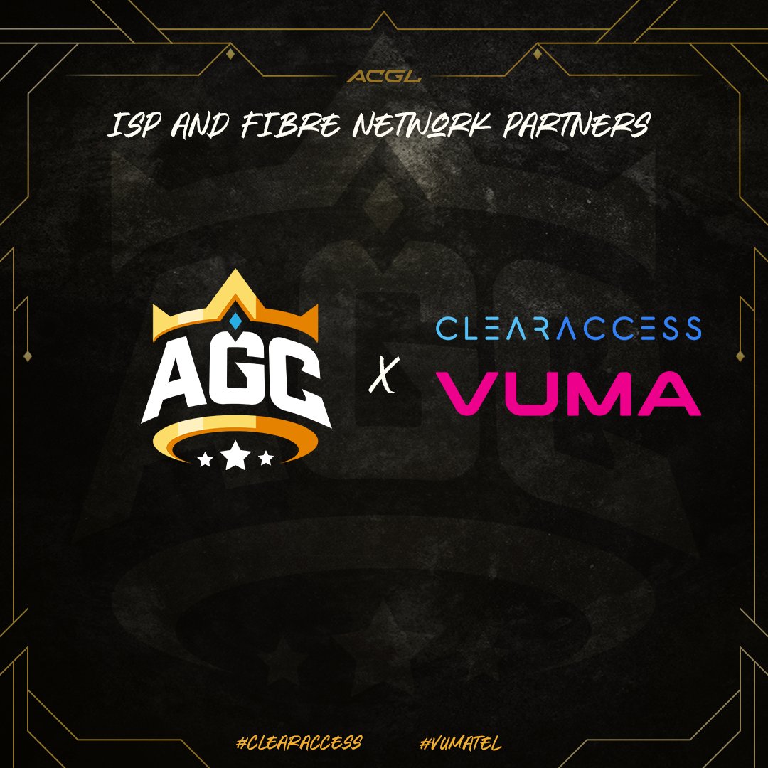 AfricanGaming's tweet photo. Fast, stable, and ready for anything — we’re proud to have @ClearAccess as our ISP Partner and @vumatel as our Fiber Network Partner for #AGC25👑.

They’re the backbone that keeps every play connected. 

Game on, no lag! 💻⚡️   

#ClearAccess #Vumatel https://t.co/SDFrjmJ7n6