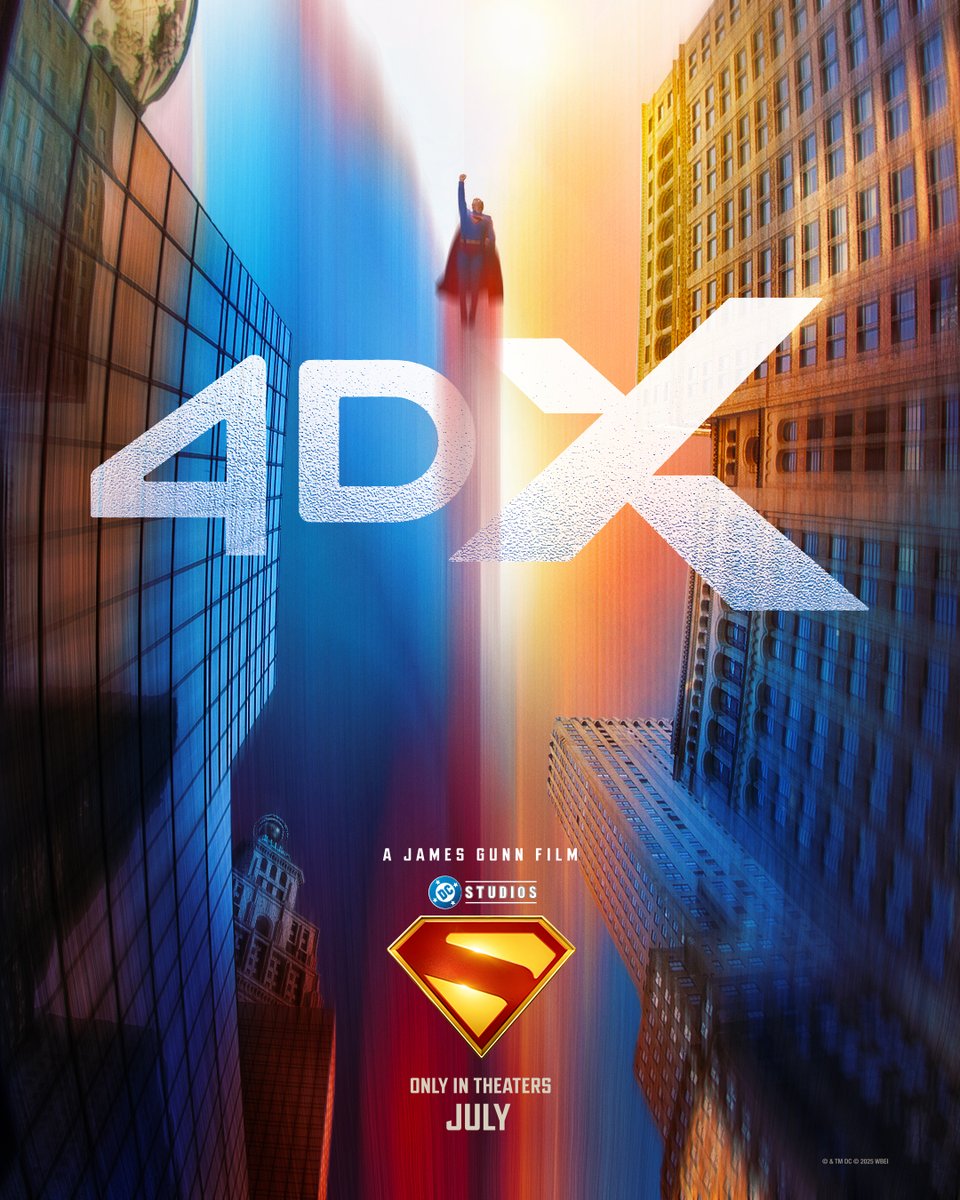 Siapa mau dibawa terbang sama Superman dalam format 4DX? 💥🔥

Rasakan sendiri nonton &lt;SUPERMAN&gt; dalam format 4DX dengan berbagai efek, mulai dari efek angin, getaran sampai efek air😱

Saksikan &lt;SUPERMAN&gt; tayang mulai 9 Juli di CGV!

#SupermandiCGV #4DXdiCGV #SemuaSerudiCGV