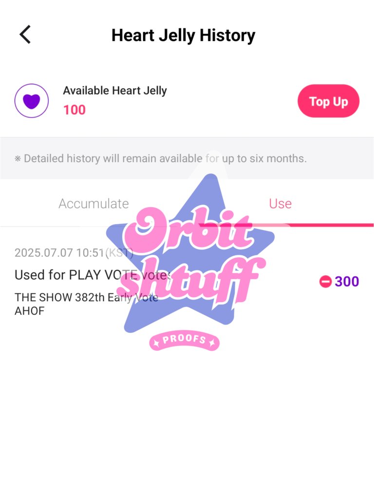 orbitshtuff's tweet image. GIVEAWAY END‼️
Congratulation for AHOF winning🥇place on polls🎉

300💓 Heart jellies rewarded to #AHOF

Here&apos;s the proof : 
#OS_proof