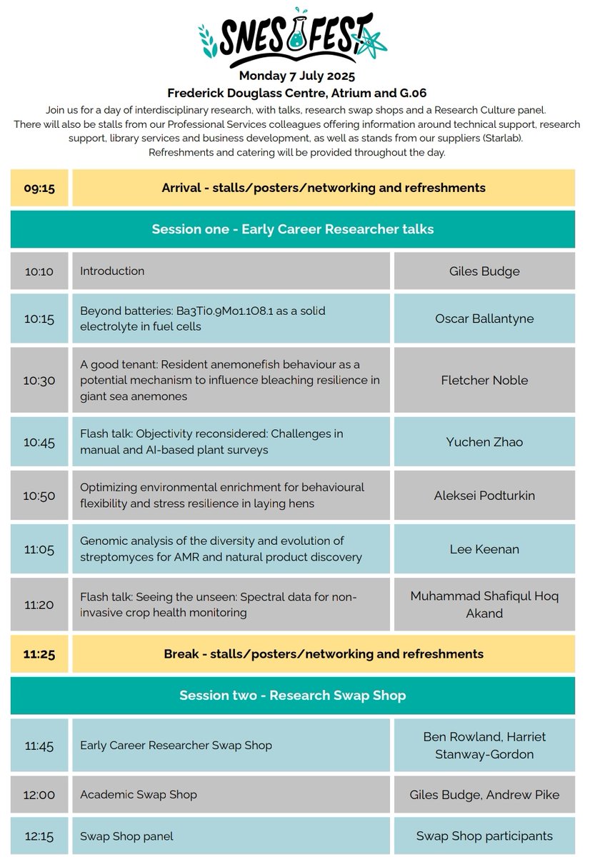 DanielGHinds's tweet image. Looking forward to a day of science at @SciencesNCL's flagship research event, the SNESFest symposium, featuring talks from early career researchers including @osc_ballantyne @FletcherNoble @hoggett_andrew & more! #SNESFest25 @Sage_NCL