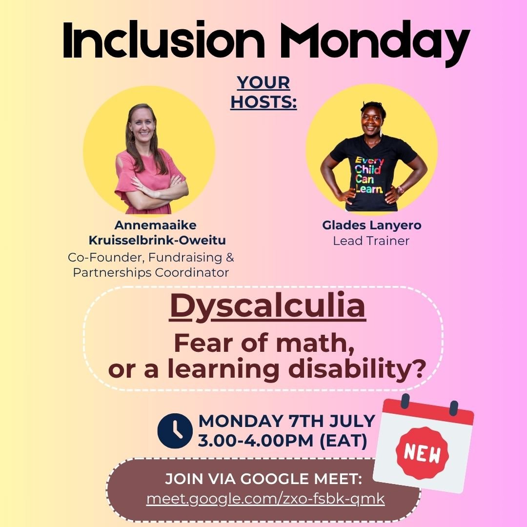 Backup_Uganda's tweet image. It’s #InclusionMonday! Today, we’re exploring how to support children with math challenges in school & work. ✨
Signed up yet? 👉 docs.google.com/forms/d/e/1FAI…
Spread the word with friends & colleagues! 💙 #DyscalculiaAwareness #MathIsPossible
