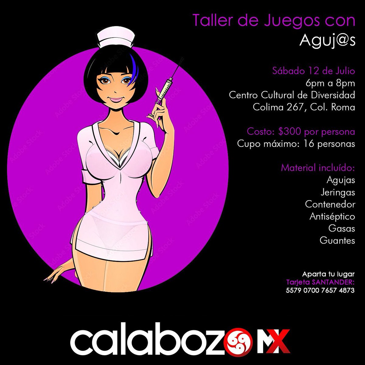 KINKBDSMX's tweet photo. Les esperamos en el taller de juegos con agujas de esta semana☺️

No olvides llenar el formulario adjuntando tu comprobante

https://t.co/k1Qb8oJQGe 

#BDSMenMexico #AlexanderBDSM #TutorBDSM #MarquesAlexander #NeedlePlay #CalabozoMX #CalabozoMexico https://t.co/spGzEBWiJ0