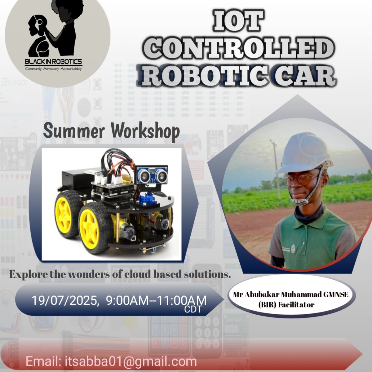 Cyril Azubuine (@iamcyril_edtech) on Twitter photo ๐๐ก Dive into the future with our Internet of Things Robotic Car workshop!
๐ July 12 | ๐ 9โ11 AM CDT
โ๏ธ Hosted by <a href="/BlackInRobotics/">Black in Robotics</a>
Hands-on IoT + robotics = innovation in motion.
๐ Register now: black-in-robotics.eventbrite.com
#IoT #Robotics #BlackInTech #STEM #SmartCars ๐๐ก Dive into the future with our Internet of Things Robotic Car workshop!
๐ July 12 | ๐ 9โ11 AM CDT
โ๏ธ Hosted by <a href="/BlackInRobotics/">Black in Robotics</a>
Hands-on IoT + robotics = innovation in motion.
๐ Register now: black-in-robotics.eventbrite.com
#IoT #Robotics #BlackInTech #STEM #SmartCars
