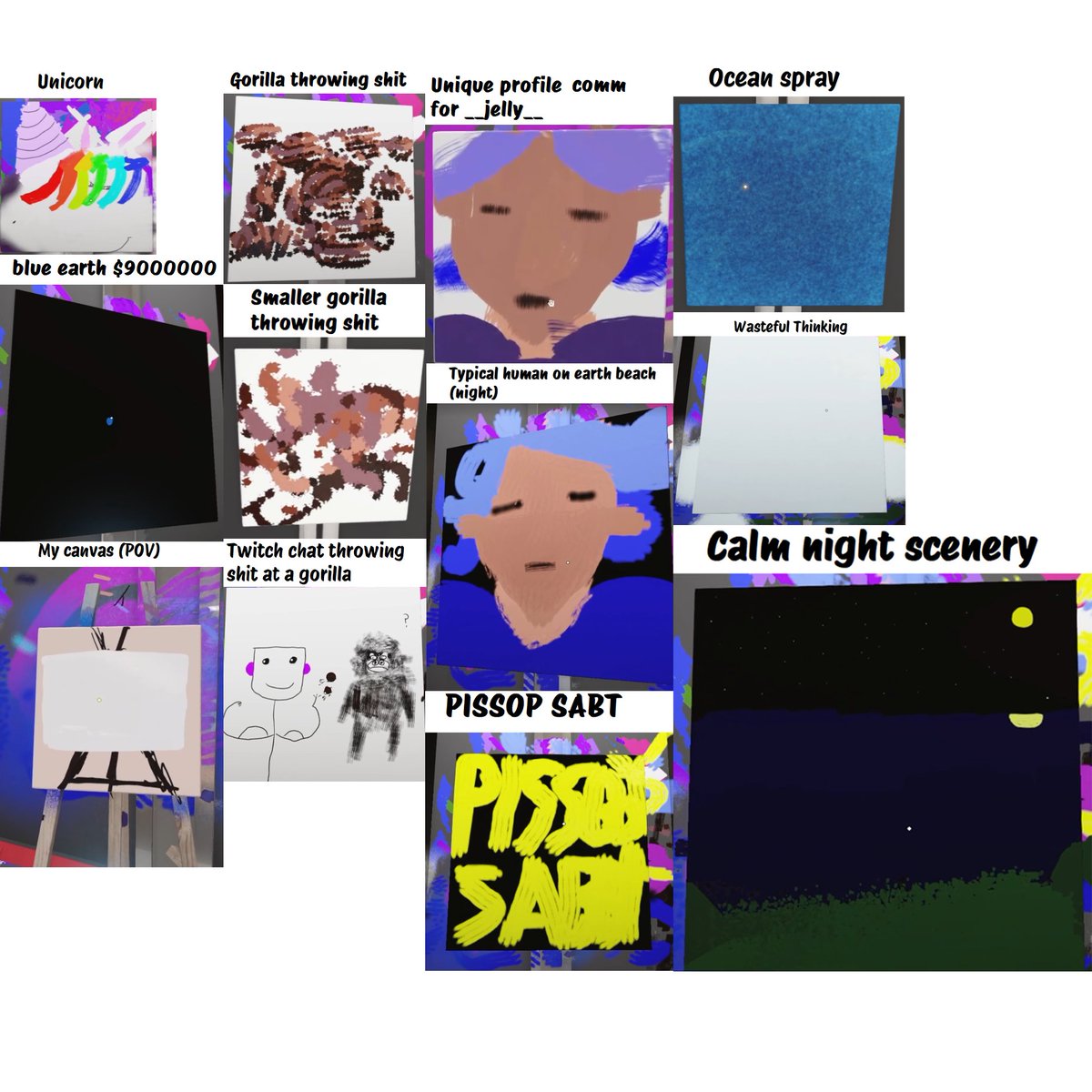 Oh I never posted my paintings from SuchArt simulator, so here you go