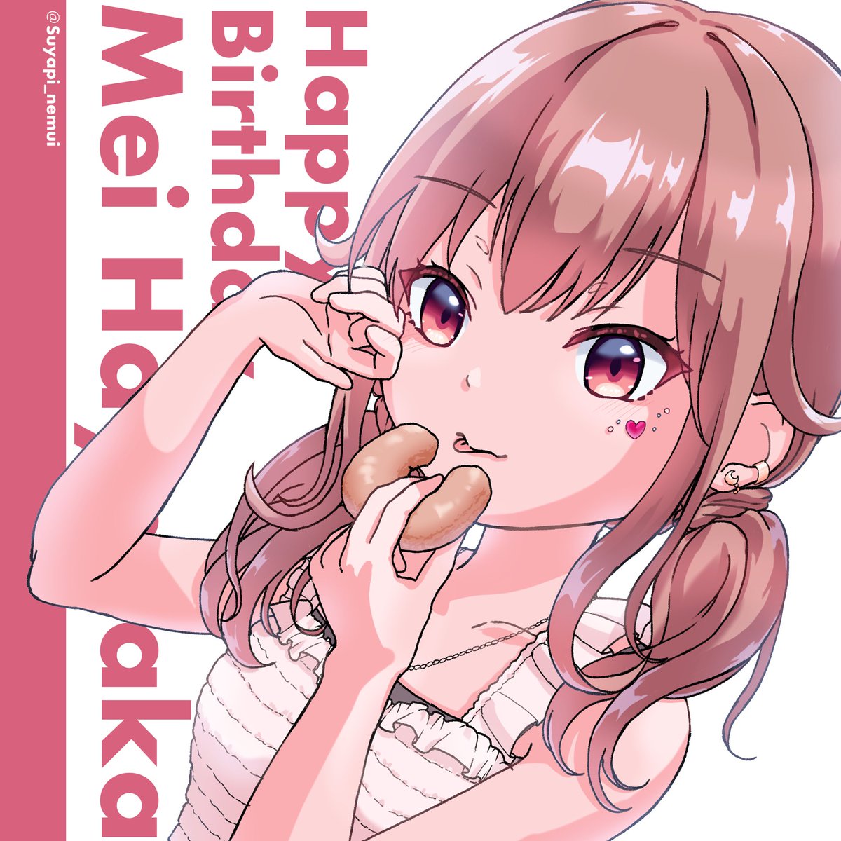 𝐇𝐚𝐩𝐩𝐲 𝐁𝐢𝐫𝐭𝐡𝐝𝐚𝐲芽衣！🍩
ちょっとかっこいいアングルでドーナツ食べる芽衣を描きました笑

#アイプラ_FA 
#早坂芽衣生誕祭 
#早坂芽衣誕生祭