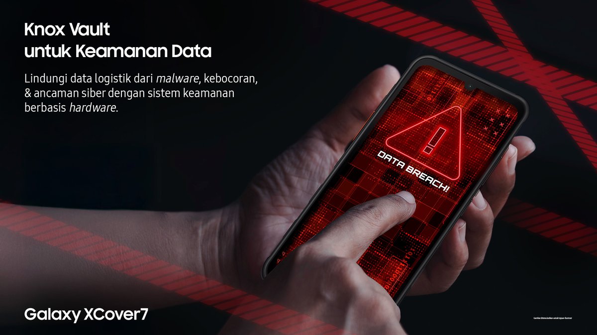 samsungID's tweet photo. Digitalisasi logistik butuh perangkat tangguh &amp; aman.

Galaxy #XCover7 &amp; #TabActive5 siap hadapi tantangan kerja yang ekstrem, dilengkapi Knox Vault &amp; Knox Suite.

🌐 https://t.co/Hk6SD5KOkQ

#SamsungBusinessIndonesia #GalaxyForWork https://t.co/TpzjEWo15u