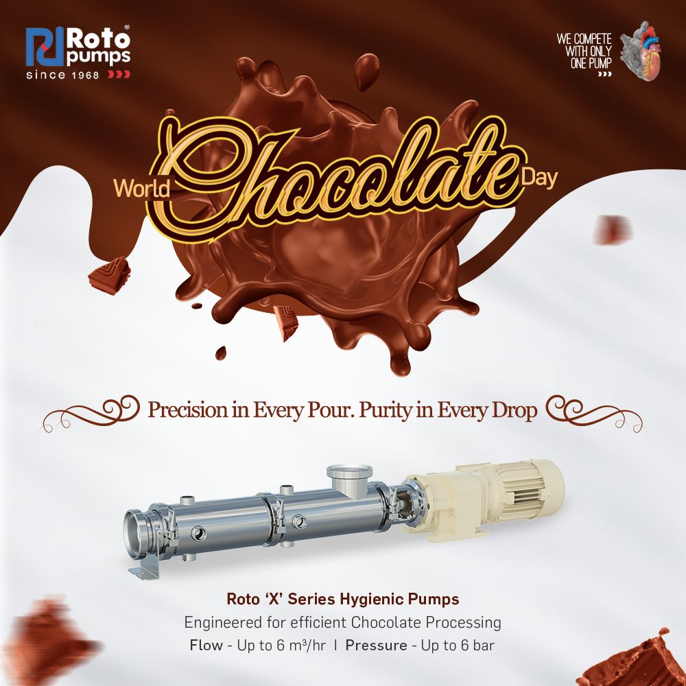 #HappyWorldChocolateDay
#Chocolate isn’t just a treat—it’s a delicate craft. 🍫
Our X Series #HygienicPump are engineered for the gentle, #hygienic transfer of rich and viscous products like #Moltenhotchocolate and cocoa paste—preserving taste, texture, and #purity at every step
