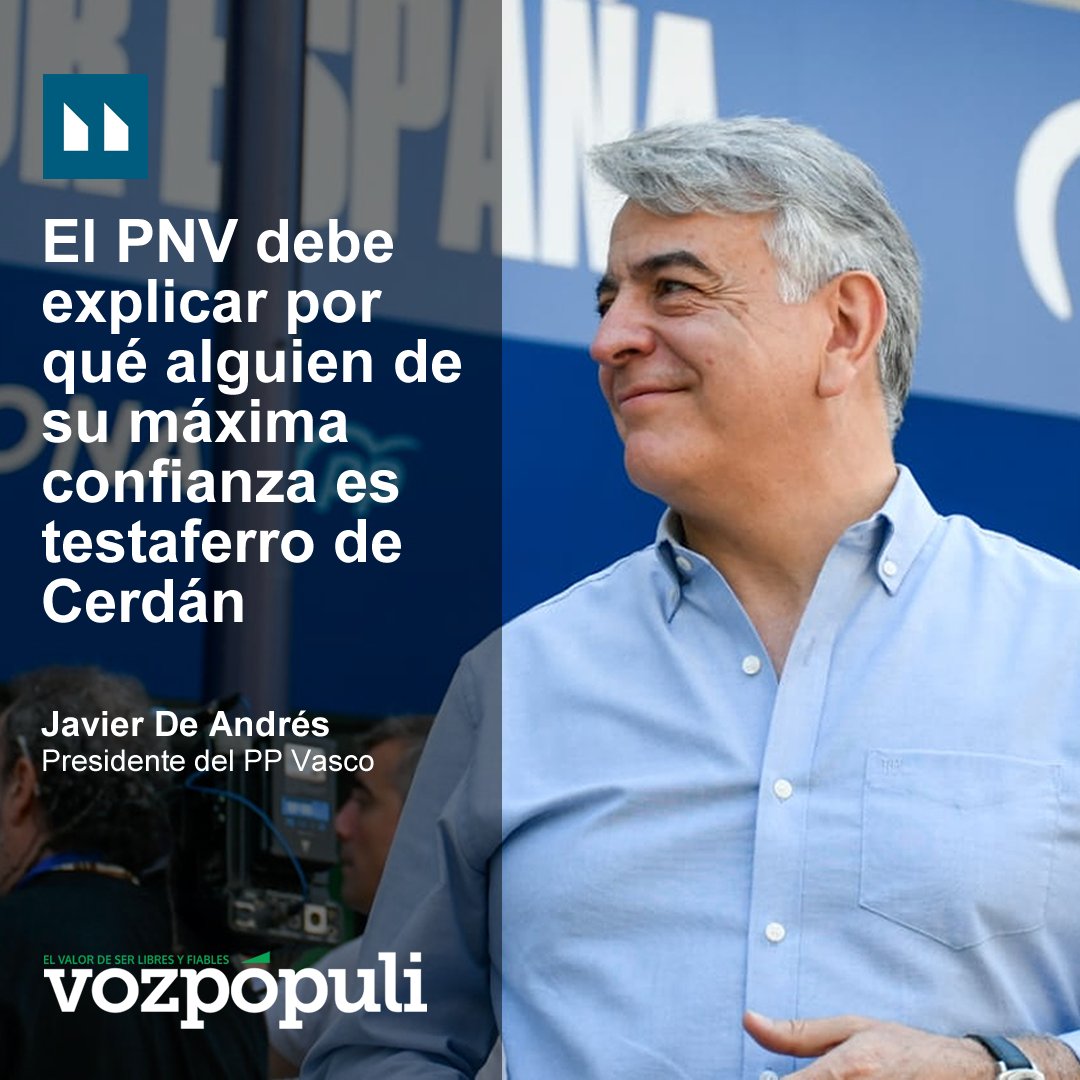 Buenos días.

«El PNV debe explicar por qué alguien de su máxima confianza es testaferro de Cerdán»           

📰 A continuación podéis leer mi entrevista en <a href="/voz_populi/">Vozpópuli</a> 
vozpopuli.com/espana/politic…