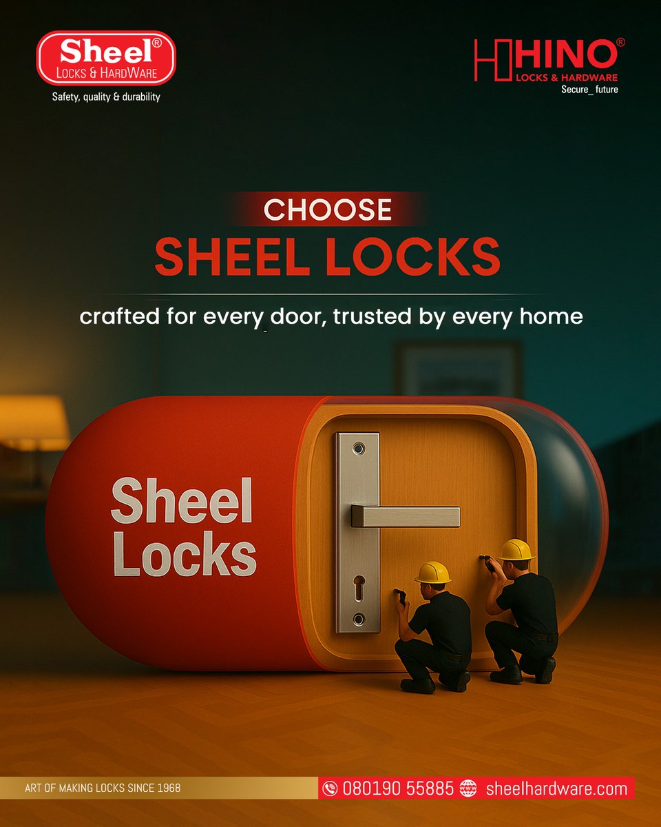 sheellocks1's tweet image. 📷 Choose Sheel Locks—Safety You Can Trust!
Crafted for every door, trusted by every home. Sheel Locks ensure the security and peace of mind your family deserves.
#SheelLocks #HomeSafety #DoorLocks #TrustedBrand #CraftedForEveryDoor #QualityLocks  #padlocks #Handlelocks