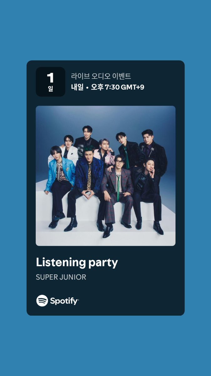 Spotify Korea (@spotifykr) on Twitter photo 슈주의 20주년을 축하하며
엘프와 함께 즐기는 Listening Party,
놓치지 마세요🥳
지금 스포티파이에서 7월 8일 오후 7시 30분에
만날 수 있는 SUPER JUNIOR의
Listening Party 소식을 확인해 보세요!
💚spotify.link/Jgjml71UGUb
<a href="/SJofficial/">SUPER JUNIOR</a> 슈주의 20주년을 축하하며
엘프와 함께 즐기는 Listening Party,
놓치지 마세요🥳
지금 스포티파이에서 7월 8일 오후 7시 30분에
만날 수 있는 SUPER JUNIOR의
Listening Party 소식을 확인해 보세요!
💚spotify.link/Jgjml71UGUb
<a href="/SJofficial/">SUPER JUNIOR</a>