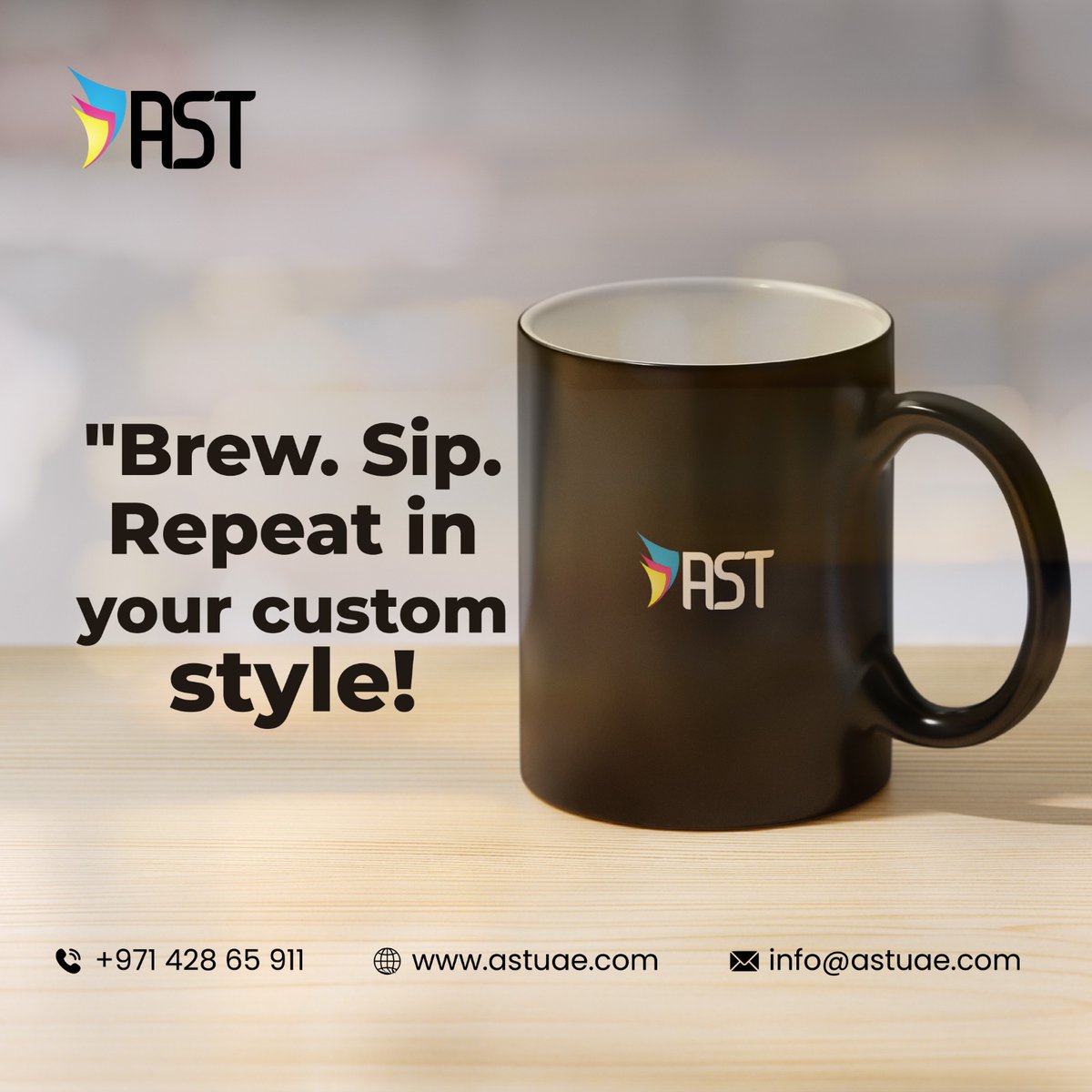UaeAst's tweet image. Custom Mugs. Personal Style. Printed Perfect.
🌐astuae.com
✉info@astuae.com
CONTACT NO :+971 42865911
#CustomMugsUAE #MugPrintingDubai #PrintYourWay #CustomPrintUAE #ASTUAE #DigitalPrintingUAE #PersonalizedMugs