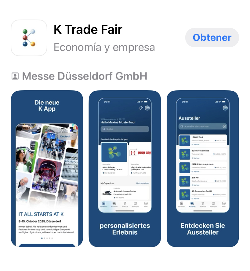 📲 The new K app makes your trade fair experience much easier and more efficient.📅 Use the app to schedule meetings with the exhibitors you want to visit🤝 Stay organized and make the most of your time at the event! messedusseldorf.es/introducing-th…