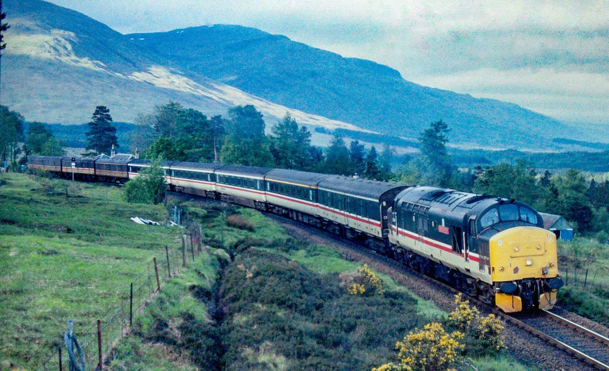 The early bird catches the worm, and usually a cold following the wet and muddy feet! 
37410 ‘Aluminium 100’ powers away from Bridge of Orchy with the London Euston to Fort William Sleeper.
#Class37 #Tractor #BridgeOfOrchy #Sleeper #WHL