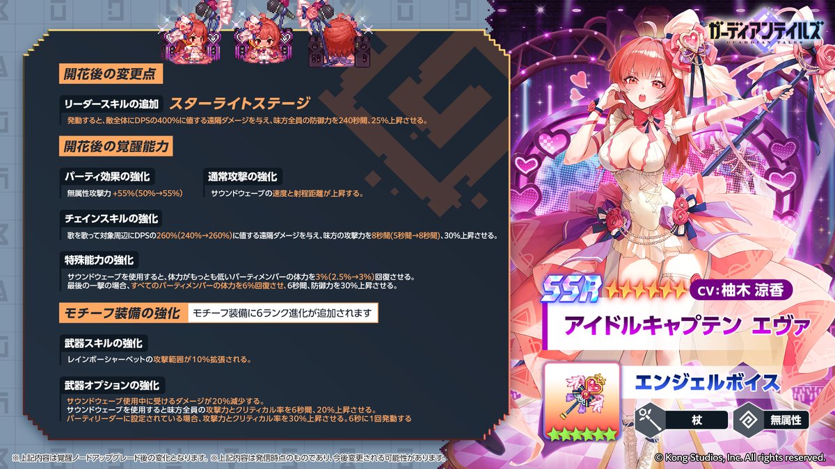 英雄開花】 アイドルキャプテン エヴァの開花後の性能をご紹介 