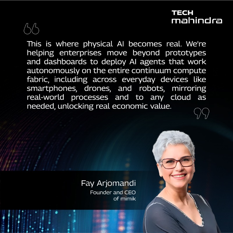 tech_mahindra's tweet photo. We're delighted to join forces with @mimiktech to launch #AgenticAI Production Center. The center will serve as a hub for building and scaling agentic #AI systems on real-world infrastructure at @Tech_Mahindra labs.

Know More: https://t.co/djhQew4XeB

#ScaleAtSpeed #AutonomousAI