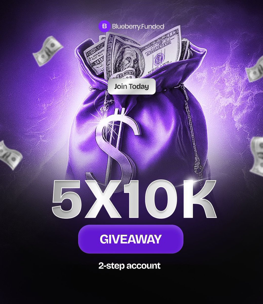 🚨5 x $10K Challenge Giveaway 🚨

1️⃣ Follow: <a href="/BlueberryFunded/">Blueberry Funded</a> &amp; <a href="/BlueberryPropTR/">BlueberryFunded - Türkiye</a> &amp; <a href="/TraderSaito/">Saito</a> 

2️⃣ Like + Repost

3️⃣ Tag 5 friends

#challenge #giveaway #blueberryfunded