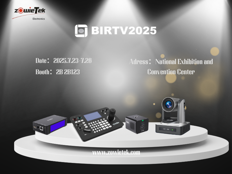 𝐙𝐨𝐰𝐢𝐞𝐓𝐞𝐤 𝐢𝐬 𝐡𝐞𝐚𝐝𝐢𝐧𝐠 𝐭𝐨 𝐁𝐈𝐑𝐓𝐕 𝟐𝟎𝟐𝟓 𝐢𝐧 𝐁𝐞𝐢𝐣𝐢𝐧𝐠!
📅 July 23–26 | 
📍Booth PD3-03
Unveiling 4 new solutions:
ZowieBox Pro 4K60 NDI Codec
 POVZoom 4K Mini Camera
 NDI PTZ Keyboard
 AI PTZ Camera (NDI® 6)
#BIRTV2025 #NDI #PTZ #Broadcast #ZowieTek
