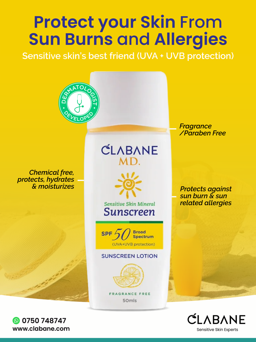 ClabaneSkinCare's tweet image. 100% fragrance-free mineral SPF 50 that protects, calms, and won’t clog pores or leave a white cast. 🌞 Perfect for sensitive skin, kids &amp;amp; everyday use.
Shop at clabane.com | 0750748747

#MineralSPF #SunProtection #SPF50 #UgandaSkinCare #SensitiveSkin #SkincareRoutine