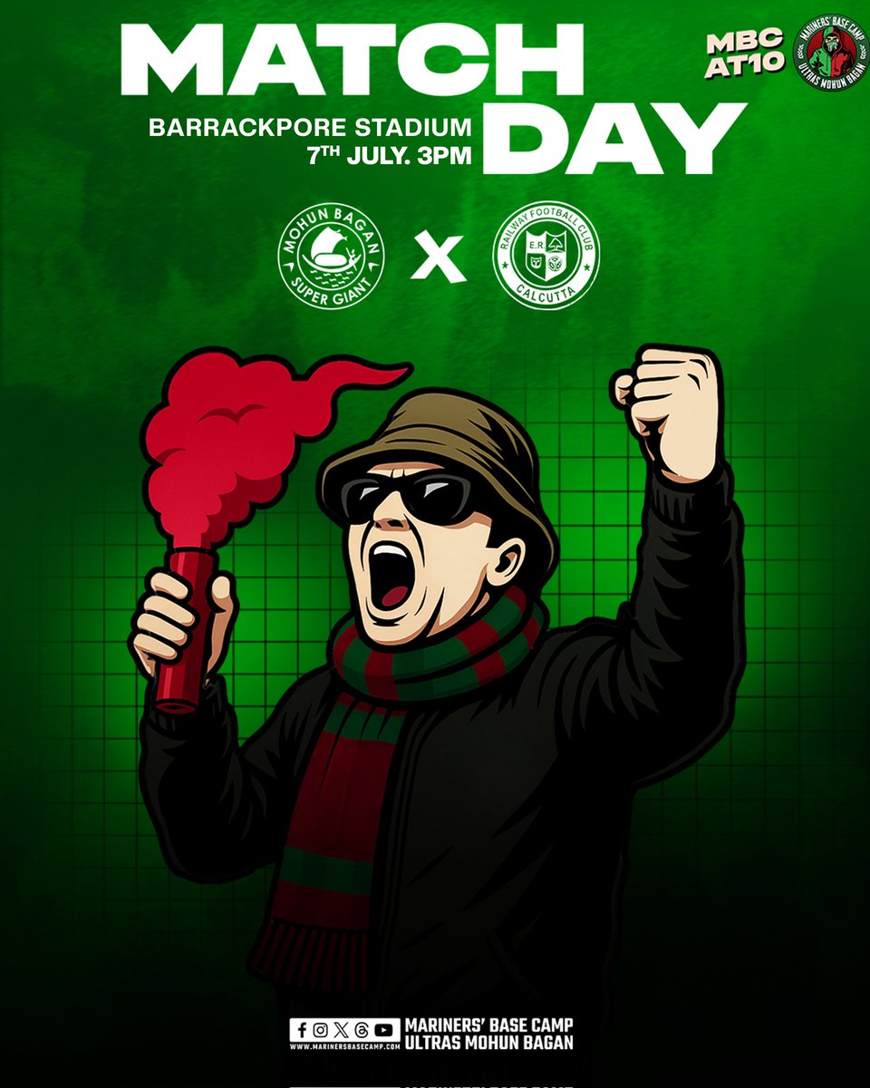 Shifting the momentum up 👆🏼 Come on Boys! 💪🏼 
#UltrasMohunBagan #MBCat10 #JoyMohunBagan #MarinersBaseCamp