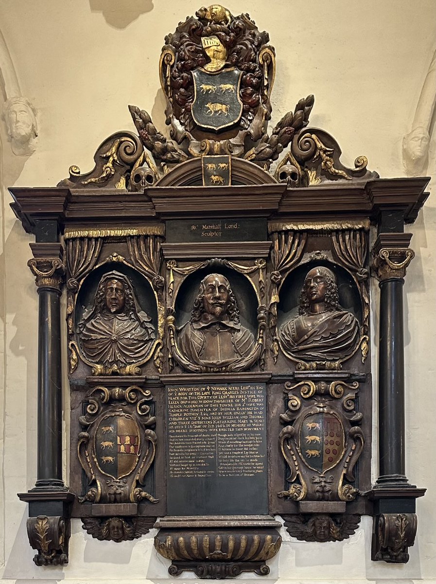 John Wharton died 1656. Monument by Joshua Marshall in Leicester Cathedral. #mementomoriMonday
