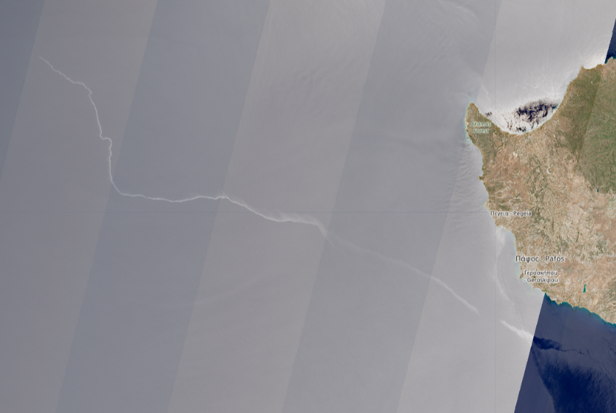 Good to know our oceans are just drawing abstract art these days, like this masterpiece near Cyprus. No need to worry about pollution, it's just modernism! 😉 #OceanArt #NoProblemHere #EnvironmentalSatire #Cyprus #Paphos 
Sentinel 2, 06/07/2025