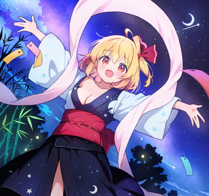 「おまえが彦星なのかー!??」 #東方Project #ルーミア #毎月七日はルーミアの日