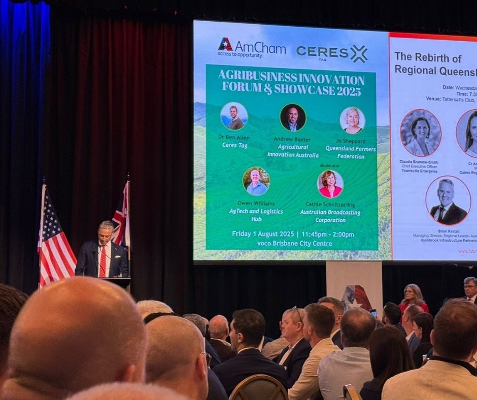 On July 4th, CERES TAG's Greg Campbell and Doug Carmichael attended an AmCham event with Premier the Hon. David Crisafulli. The event celebrated the partnership between QLD and the USA, highlighting international collaboration in business and innovation.