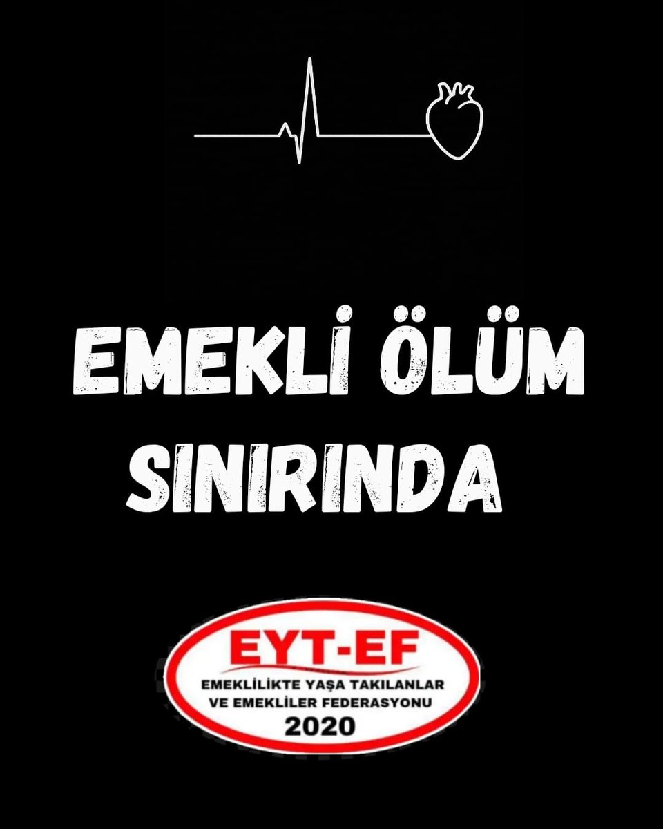 2.TAG
👇
#5000KısmiölümeTerkedildi

Söz verilmesine rağmen
Kazanılmış haklarına kavuşamayan ve #Emekli olamayan EYTli,

5000 Prim ve Kısmi Emeklilik Mağdurlarının yaşam hakları da elinden alınarak,

Ölüme terk edildi !

#EmekliölümSınırında
<a href="/RTErdogan/">Recep Tayyip Erdoğan</a>
<a href="/_cevdetyilmaz/">Cevdet Yılmaz</a>
<a href="/isikhanvedat/">Prof. Dr. Vedat Işıkhan</a>