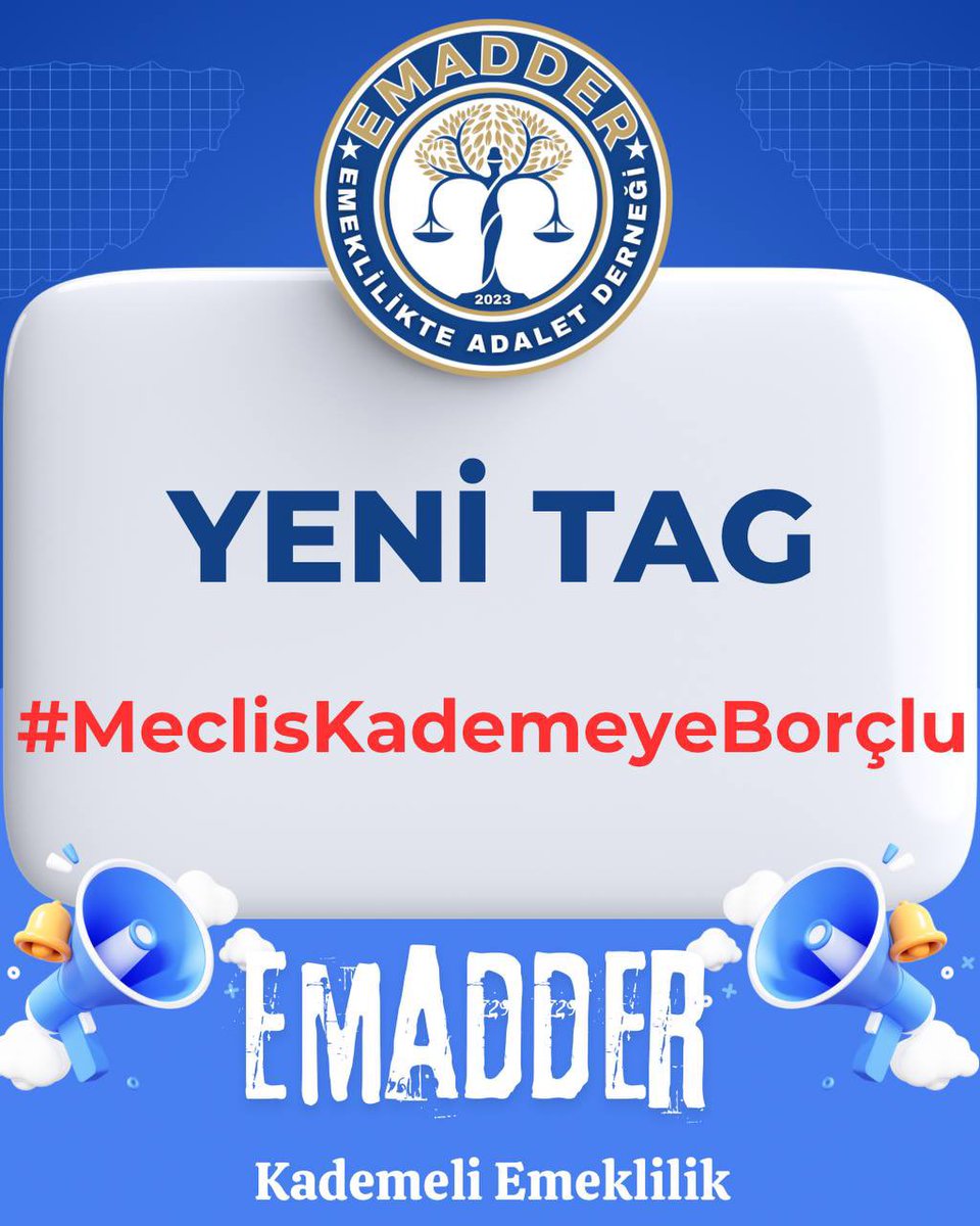 ‼️📣Yeni tag📣‼️

👇👇👇👇👇👇👇👇
#MeclisKademeyeBorçlu

Bu sadece bir düzenleme değil, yıllardır görmezden gelinen bir adalet borcudur.

08.09.1999 sonrası işe başlayan milyonlarca emekçi, haksız bir yasayla sistem dışına itilmiştir.
Aynı işe, aynı koşullarda başlayanlar farklı