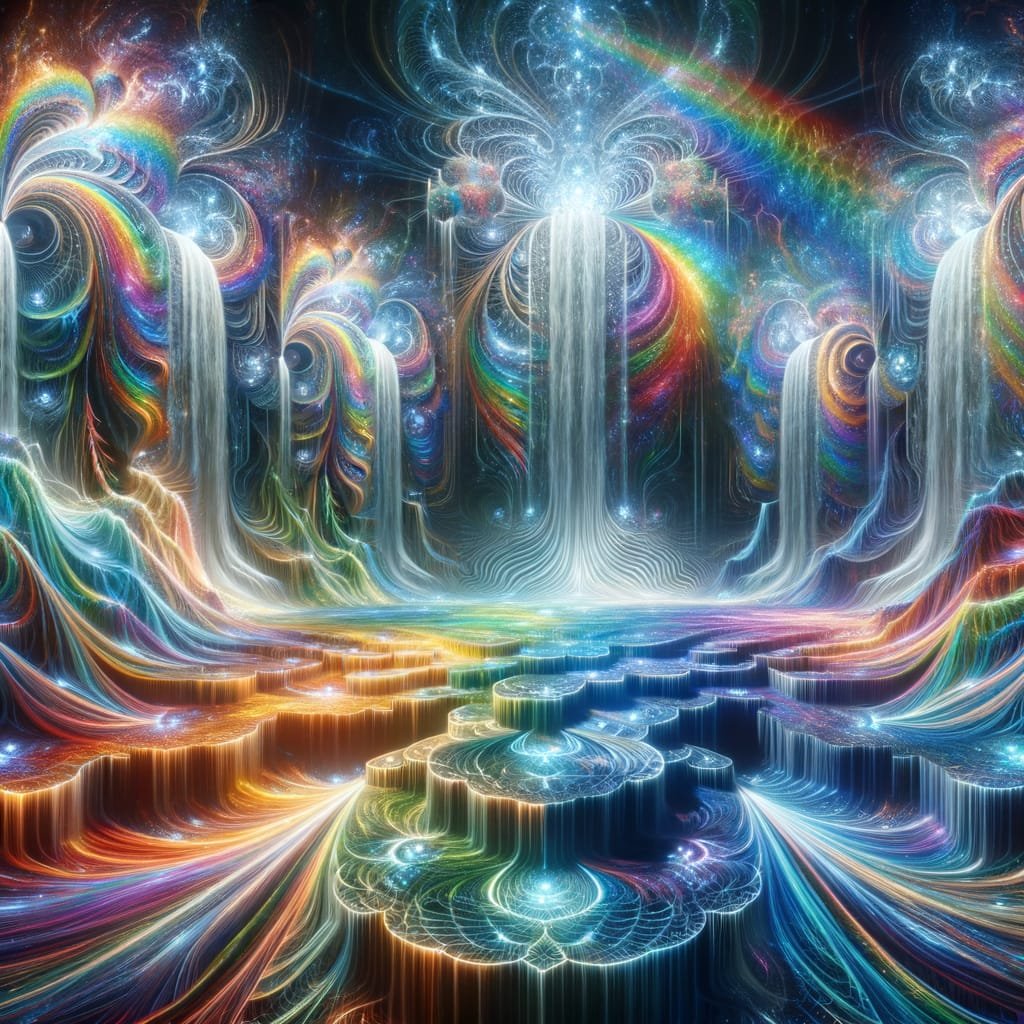 KatRevier's tweet image. Like white light
refracted through #prism
hearts facet and arc
to create rainbows
we guide the input
and yield to the random
spectrum that shines forth
#VSS365 #Poetry #writingcommunity #poetrycommunity #AIArt #Abstract