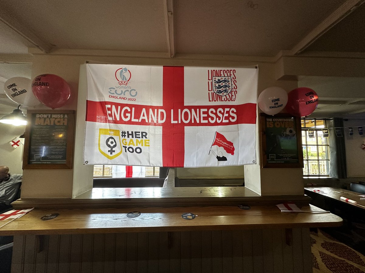 beckycanfield's tweet photo. We go again on Wednesday! Come down to #ourmutfriend #stevenage to support the Lionesses. Receive a complimentary cocktail or mocktail and join the @HerGameToo watch party #WomensEuro2025 #craftunion #Lionesses https://t.co/1mL7UyhE5o