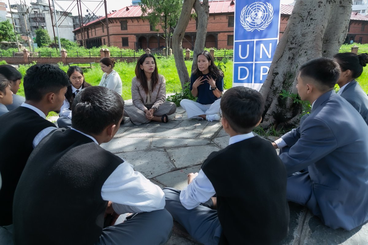 UNDP in Nepal (@undpnepal) on Twitter photo Young climate advocates joined UNDP Nepal’s climate influencer <a href="/poornimashresth/">Poornima Shrestha</a> to explore how photojournalism can power climate storytelling.
From plastic straws to gloves at the movies—no topic was off-limits.
Challenging the status quo, one frame at a time. #MountainsAndMe Young climate advocates joined UNDP Nepal’s climate influencer <a href="/poornimashresth/">Poornima Shrestha</a> to explore how photojournalism can power climate storytelling.
From plastic straws to gloves at the movies—no topic was off-limits.
Challenging the status quo, one frame at a time. #MountainsAndMe