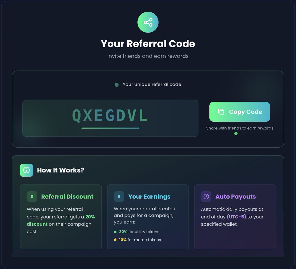 pumpexdev's tweet photo. 🚀 New era of crypto earnings!
Introducing @PumpExDev referral system — now not only token developers can earn, but ALL community members!
💰 Turn every caller into a revenue stream 🔗 https://t.co/PbSWBQlovR
#PumpEx #CryptoEarnings #ReferralSystem https://t.co/ydBsPzvlrI